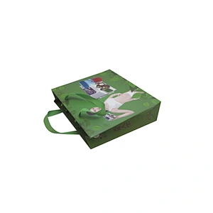 Green Eco-friendly Paper Bag with Handle
