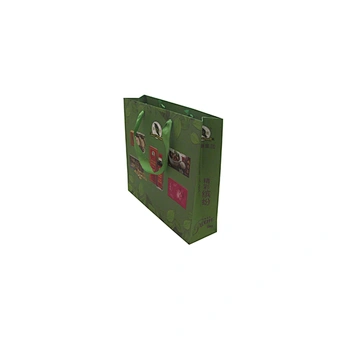 Green Eco-friendly Paper Bag with Handle